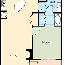 WorldMark Steamboat Springs Resort — One-bedroom suite floorplan