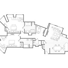 Marriott Grand Residence Club - Lake Tahoe — Sample two-bedroom penthouse floorplan