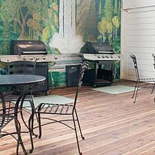 Community BBQ patio area of building