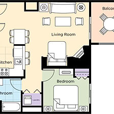 WorldMark West Yellowstone — Sample one-bedroom floorplan