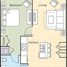 WorldMark Orlando Kingstown Reef — One-bedroom villa floorplan