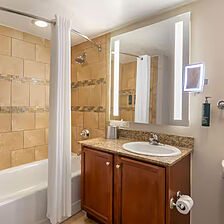 Hilton Grand Vacations at Anderson Ocean Club — Sample bathroom