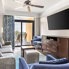 Hilton Grand Vacations at Anderson Ocean Club — Sample living room