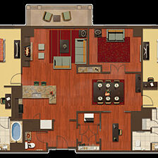 The Ritz-Carlton Club, Lake Tahoe — Two-bedroom residence floorplan