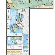 Midtown Village — - Euro One Bedroom Floor Plan