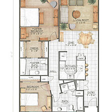 Midtown Village — - Classic Two Bedroom Floor Plan