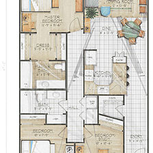 Midtown Village — - Classic Three Bedroom Floor Plan