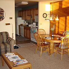 The Inn at Otter Crest — Sample unit kitchen and dining area