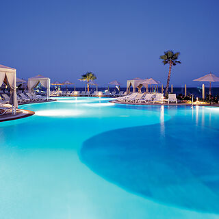 Pueblo Bonito Sunset Beach Resort & Spa — Pool Area With Cabanas, Loungers and Umbrellas