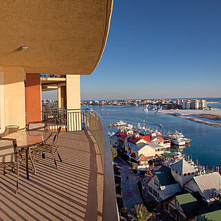 Emerald Grande at HarborWalk Village — Sample unit balcony