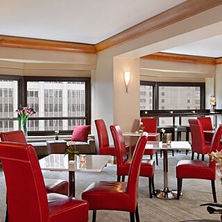 The Hilton Club New York &mdash; Lounge for breakfast & afternoon wine