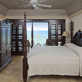 Crane Beach Resort — Sample unit master bedroom