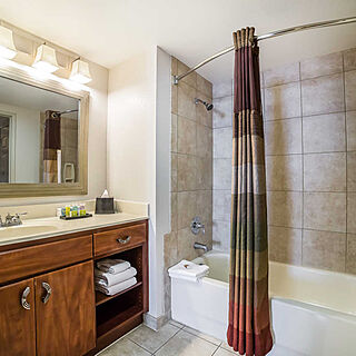 Bluegreen Club 36 — One-bedroom standard bathroom; Two-bedroom combined includes this unit and the other one-bedroom unit.