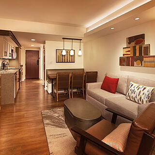 Copper Creek Villas & Cabins at Disney's Wilderness Lodge — Sample Villa Living Area