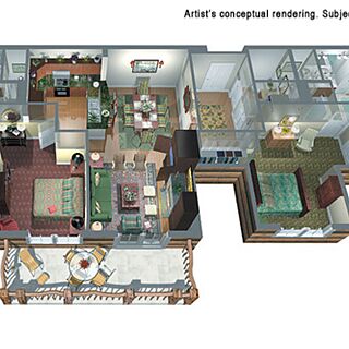The Ritz-Carlton Club, Aspen Highlands — Sample Two-bedroom villa rendering