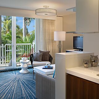 Renaissance Wind Creek Aruba - Marina Tower &mdash; Sample unit kitchen and living area