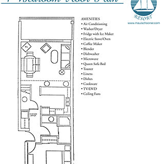 Maui Schooner &mdash; One-Bedroom Floorplan