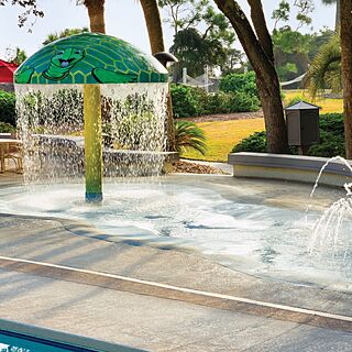 Marriott's Monarch at Sea Pines — Kid's Splash Pad With Seating