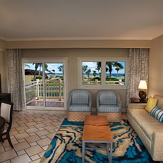 Marriott's St. Kitts Beach Club — Sample unit living area