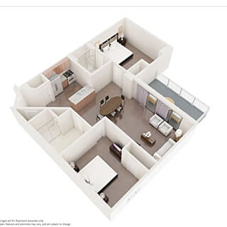 Las Palmeras by Hilton Grand Vacations — Sample two-bedroom layout
