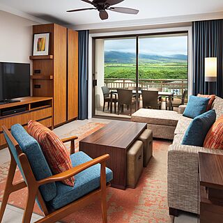 The Westin Nanea Ocean Villas — Sample Living Area