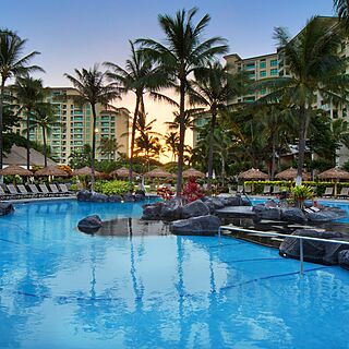 Marriott's Ko Olina Beach Club — Accessible Pool With Loungers and Umbrellas