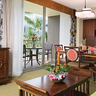 Marriott's Kauai Beach Club — Sample Living Area and Kitchenette