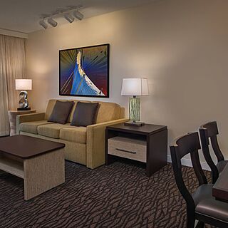 Marriott's Harbour Lake — Sample Living area in one- and two-bedroom villas (furniture and finishes vary from tower to tower)