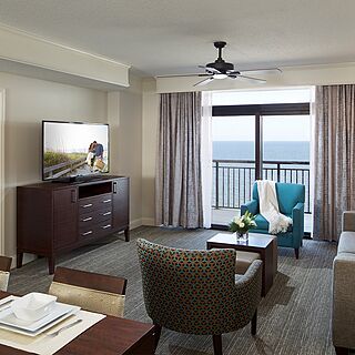 Hilton Grand Vacations at Anderson Ocean Club — Sample Living Area