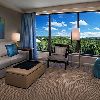 Bay Lake Tower at Disney's Contemporary Resort &mdash; Sample living area in two-bedroom villas