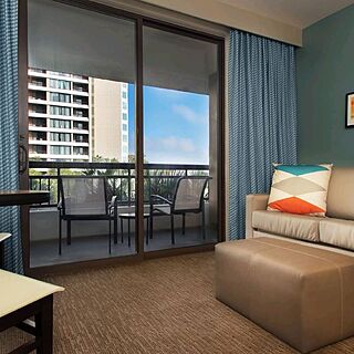 Bay Lake Tower at Disney's Contemporary Resort &mdash; Sample living area - studio unit