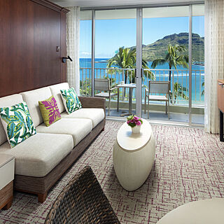 Marriott's Kauai Beach Club — Living Area with Murphy Bed (see below for unit-type specific photos)