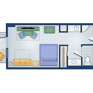 Disney's BoardWalk Villas — Studio floorplan