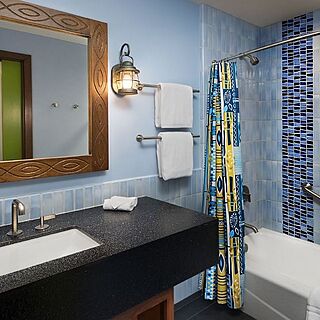 Disney's Polynesian Villas & Bungalows — Sample Bungalow Bathroom