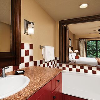 Boulder Ridge Villas at Disney's Wilderness Lodge — Sample Bathroom
