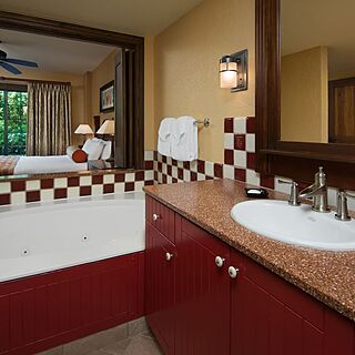 Boulder Ridge Villas at Disney's Wilderness Lodge — Sample Bathroom