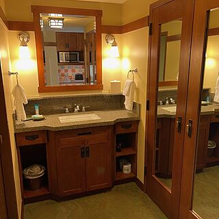 The Villas at Disney's Grand Californian Hotel & Spa — Sample Deluxe Studio Bathroom