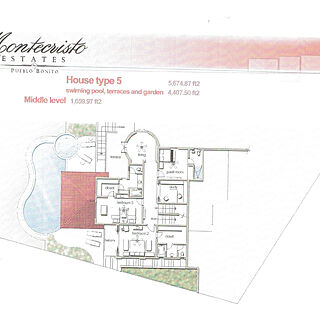 Montecristo Estates by Pueblo Bonito &mdash; Five-Bedroom Middle Level Floorplan
