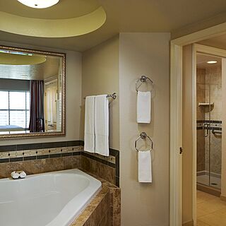 Hilton Grand Vacations at the Flamingo — Sample Bathroom