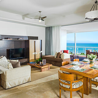 Grand Luxxe at Vidanta Nuevo Vallarta — Sample living area in two-bedroom villas