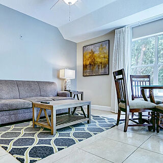 Summer Bay Orlando Resort — Sample living area in one- and three-bedroom units