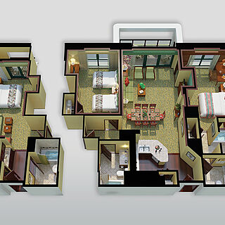 Marriott's Ko Olina Beach Club — 3 Bedroom Villa Floorplan