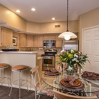 Westgate Painted Mountain Golf Resort — Sample kitchen and dining area in one- and two-bedroom villas