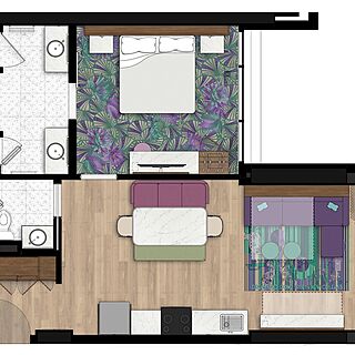 Villas at Disneyland Hotel — One-Bedroom Floorplan