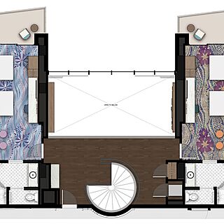 Villas at Disneyland Hotel — Three-Bedroom Second Level Floorplan