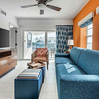 Hilton Vacation Club Flamingo Beach St. Maarten — Sample Living Area