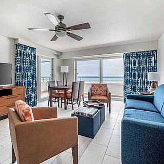 Hilton Vacation Club Flamingo Beach St. Maarten — Sample Living Area