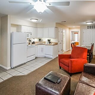 Crowne View Heights — Sample Kitchen and Living Area