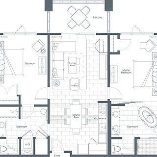 The Westin Nanea Ocean Villas — Typical 2 Bedroom Villa Floorplan