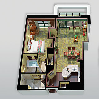 Marriott's Ko Olina Beach Club — 1 Bedroom Villa Floorplan